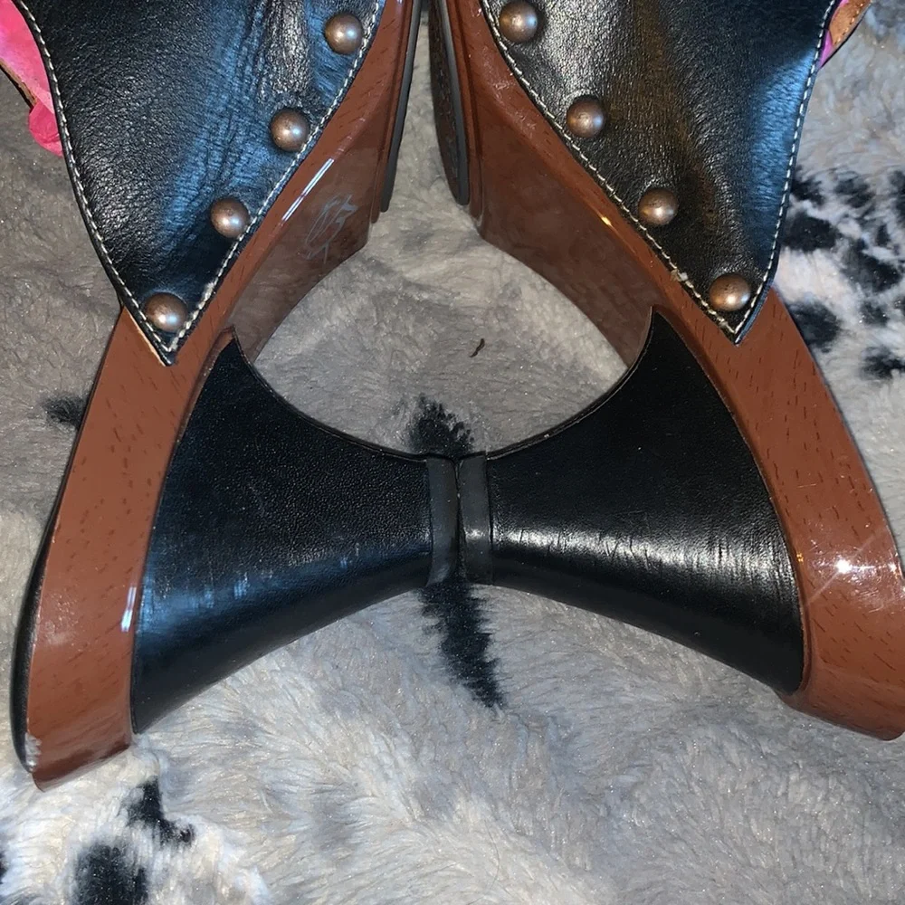 Sofft Leather Open Toe Sandals / Heels — 9.5